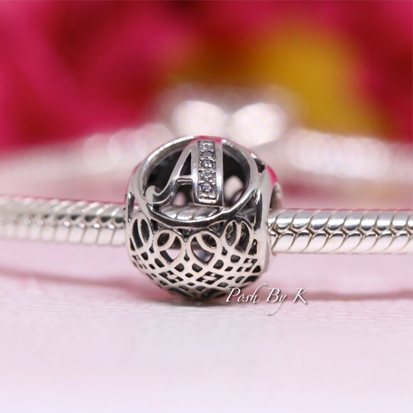 PANDORA CHARM VINTAGE LETTER INITIAL ALPHABET A 791845 - Picture 3 of 5